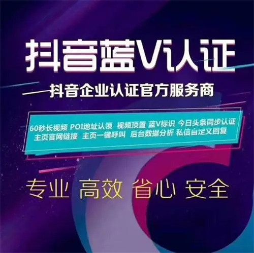 抖音个体户可以认证蓝v吗