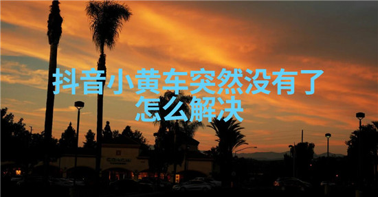 抖音小黄车突然没有了怎么解决