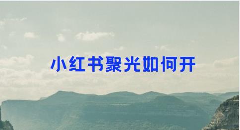 小红书聚光如何开