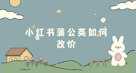 小红书蒲公英如何改价
