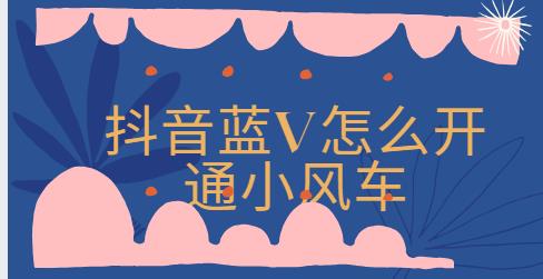 抖音蓝V怎么开通小风车