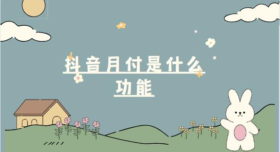 抖音月付是什么功能