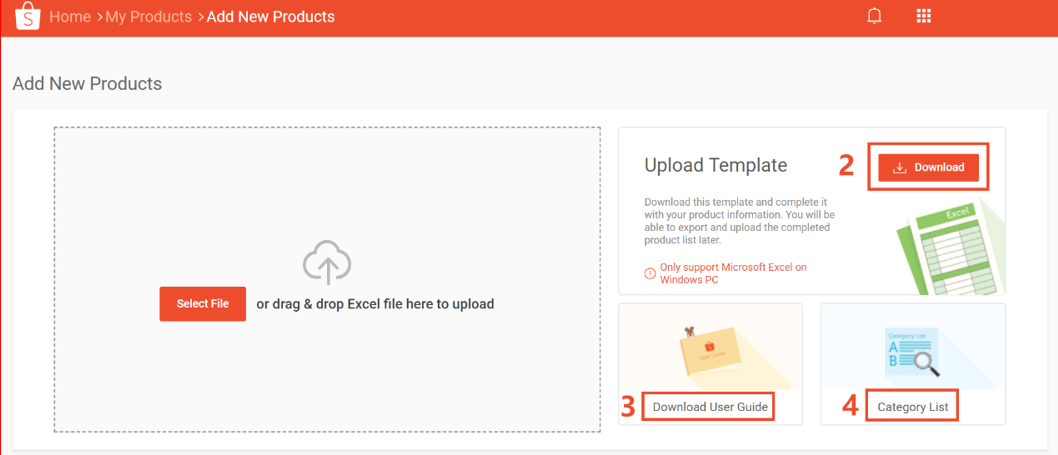 shopee商品上传表格如何下载 shopee商品批量上传教程