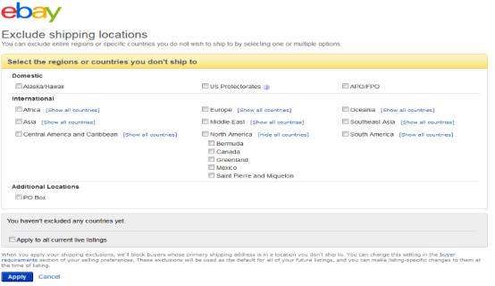 eBay怎么屏蔽国家或地区 设置屏蔽的流程