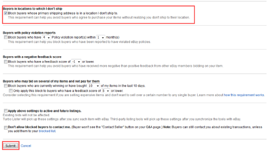 eBay怎么屏蔽国家或地区 设置屏蔽的流程